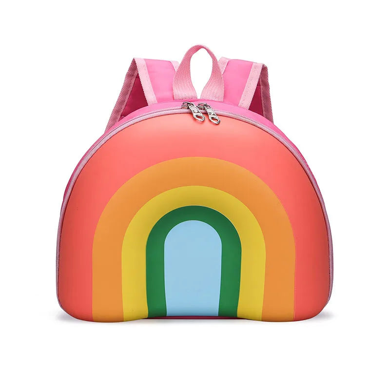 Ice Cream Shape Kids Backpack for Kindergarten - Cute Cartoon School Bag for Girls & Boys, Ages 4-6 (PVC, Zipper)