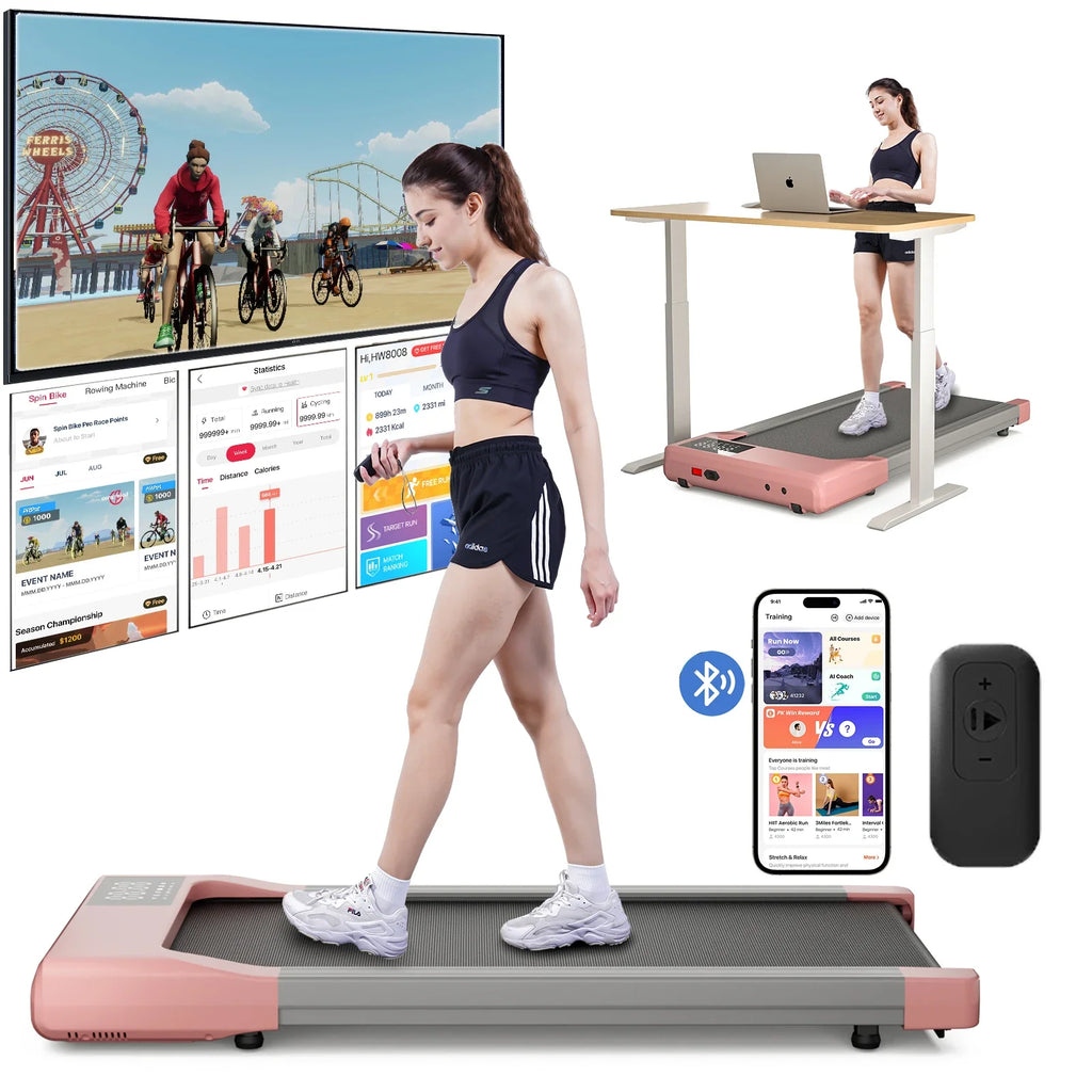 Portable 2.5HP Walking Treadmill for Home and Office Up to 6 km/h (3.8 mph) Anti-Slip Shock Absorption