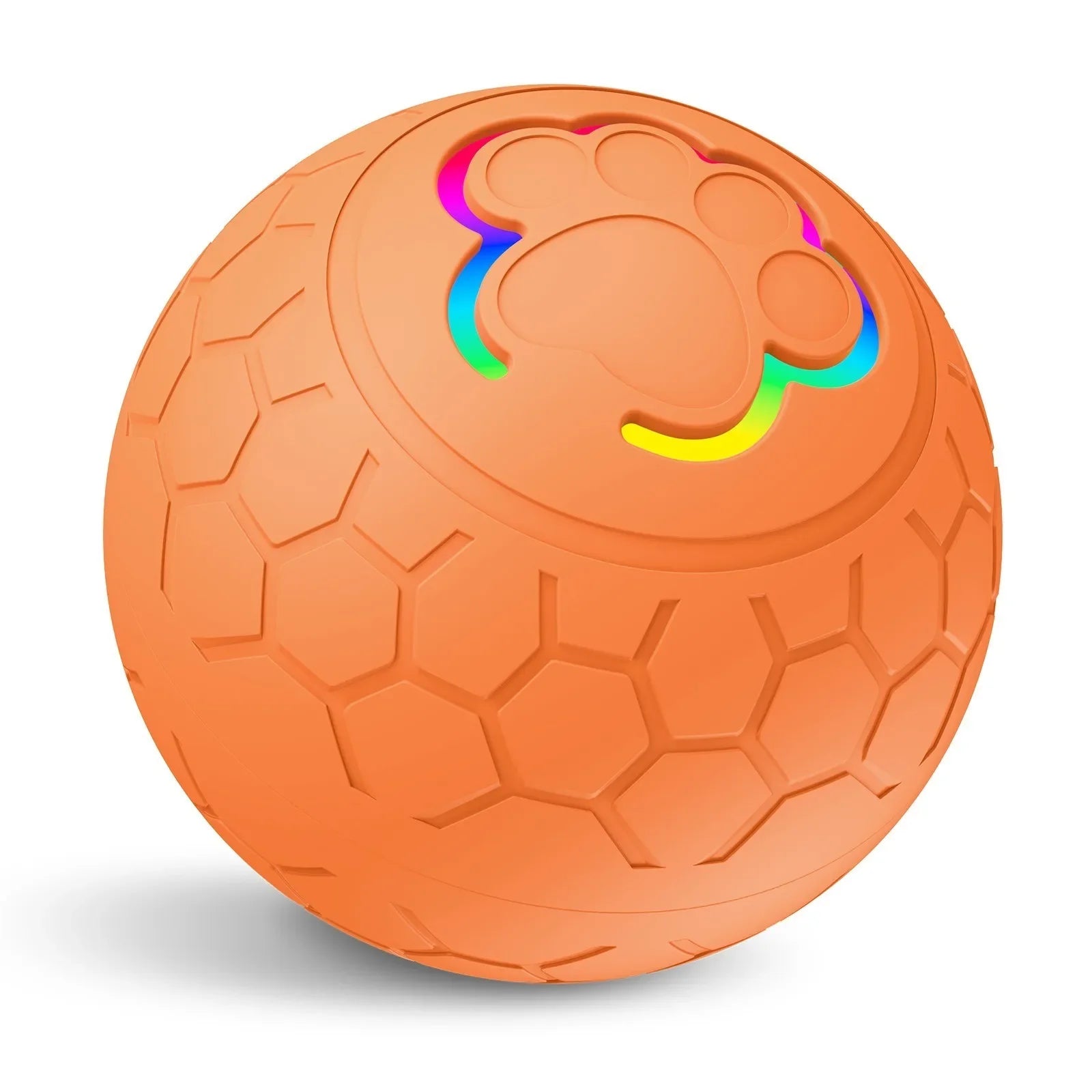 Interactive Rechargeable Pet Toy Ball – Automatic Bouncing & Rolling with RGB LED Lights for Dogs & Cats