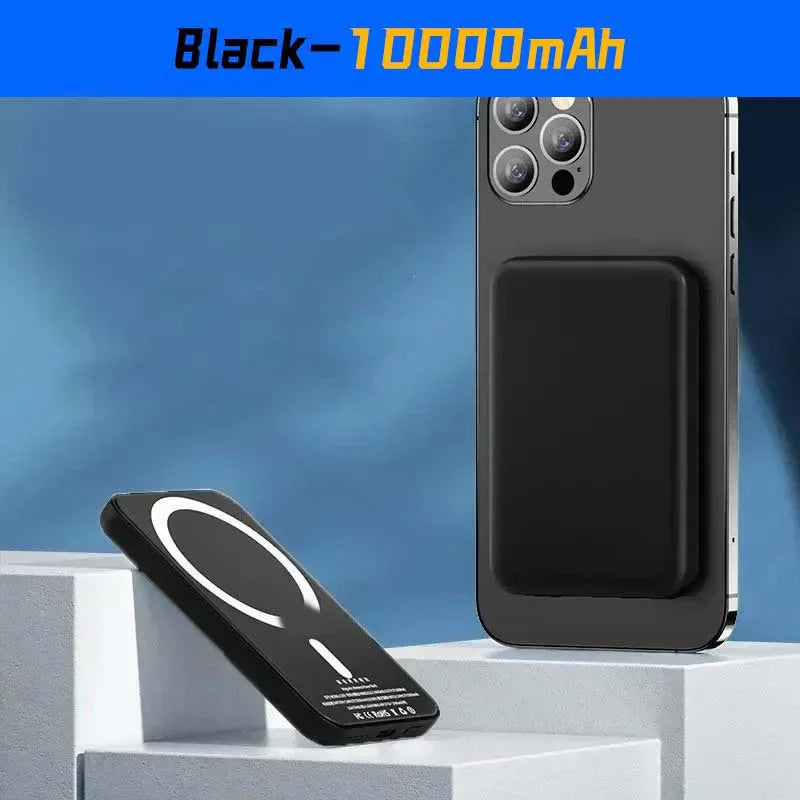 Magnetic 10000mAh Portable Wireless Power Bank – 20W Fast Charge, USB-C & Wireless Magnetic External Battery Pack for Smartphones