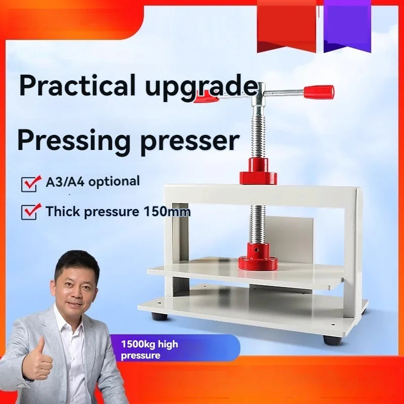 Manual A4 Flattening & Paper Pressing Machine for Book Block, Cardboard and Voucher Binding