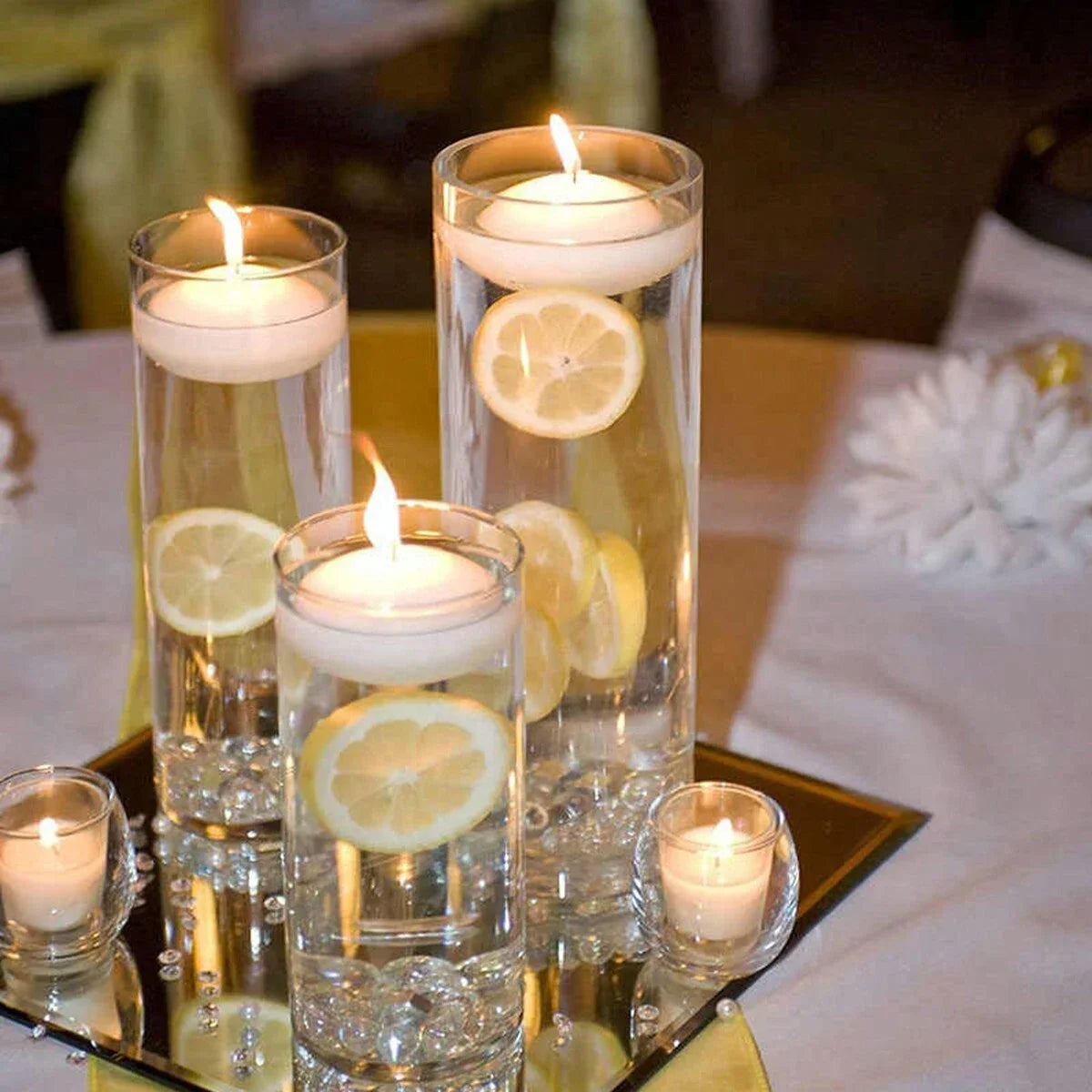 Large Capacity Cylinder Glass Vase and Candle Holder, Straight Tube Glass Jar for Wedding and Dining Table Decor