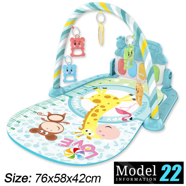 Baby Activity Gym Play Mat with Piano Keyboard 76 x 58 x 42 cm (30 x 23 x 16.5 in) – Musical Infant Play Gym for Newborns 0–36 Months