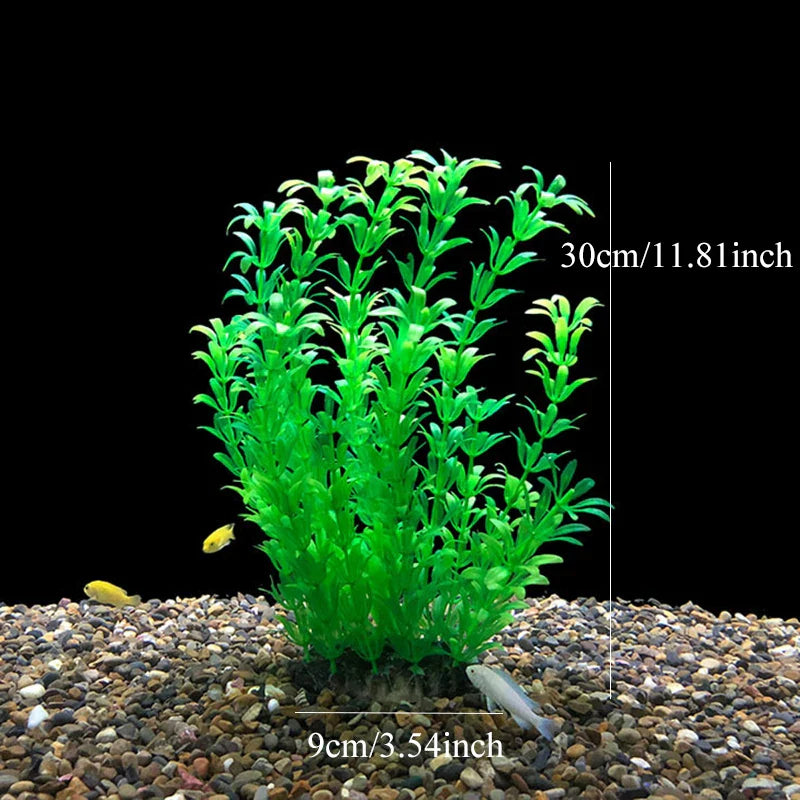 Artificial Aquarium Plants — Plastic Underwater Decorations for Fish Tanks, Realistic Aquarium Decor