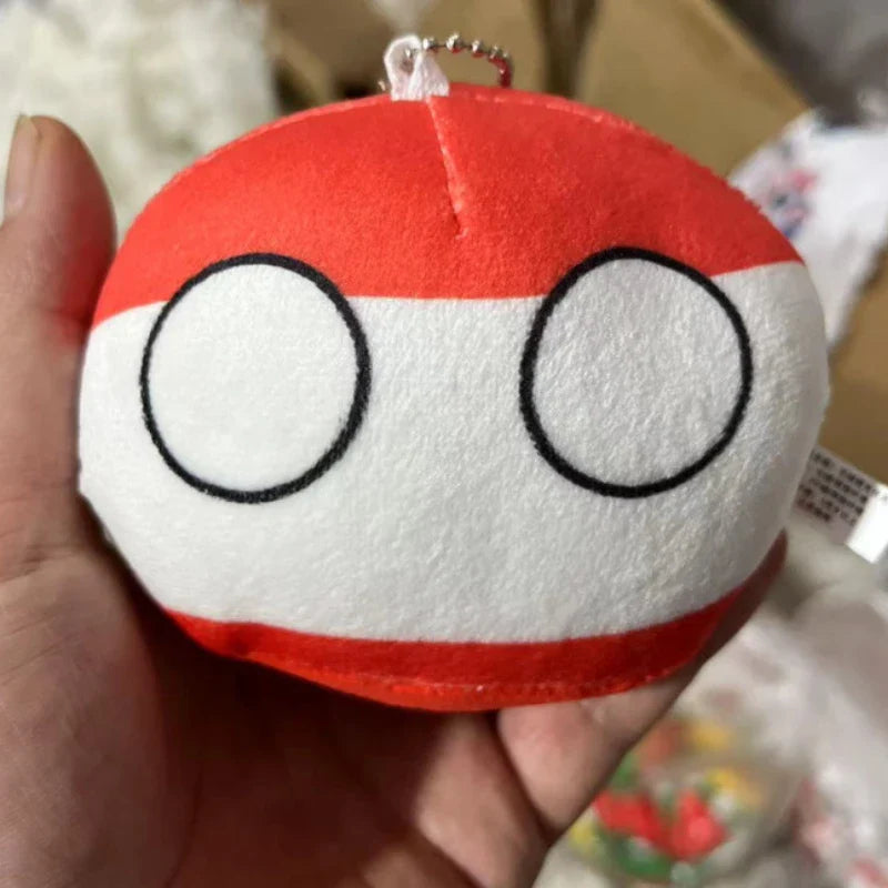 Polandball Countryball Plush Keychain 10 cm (3.9 in) 70 Designs Country Ball Pendant Stuffed Toy for Kids