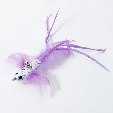 Interactive Feather Cat Toy – Feather Teaser for Cat Play & Exercise