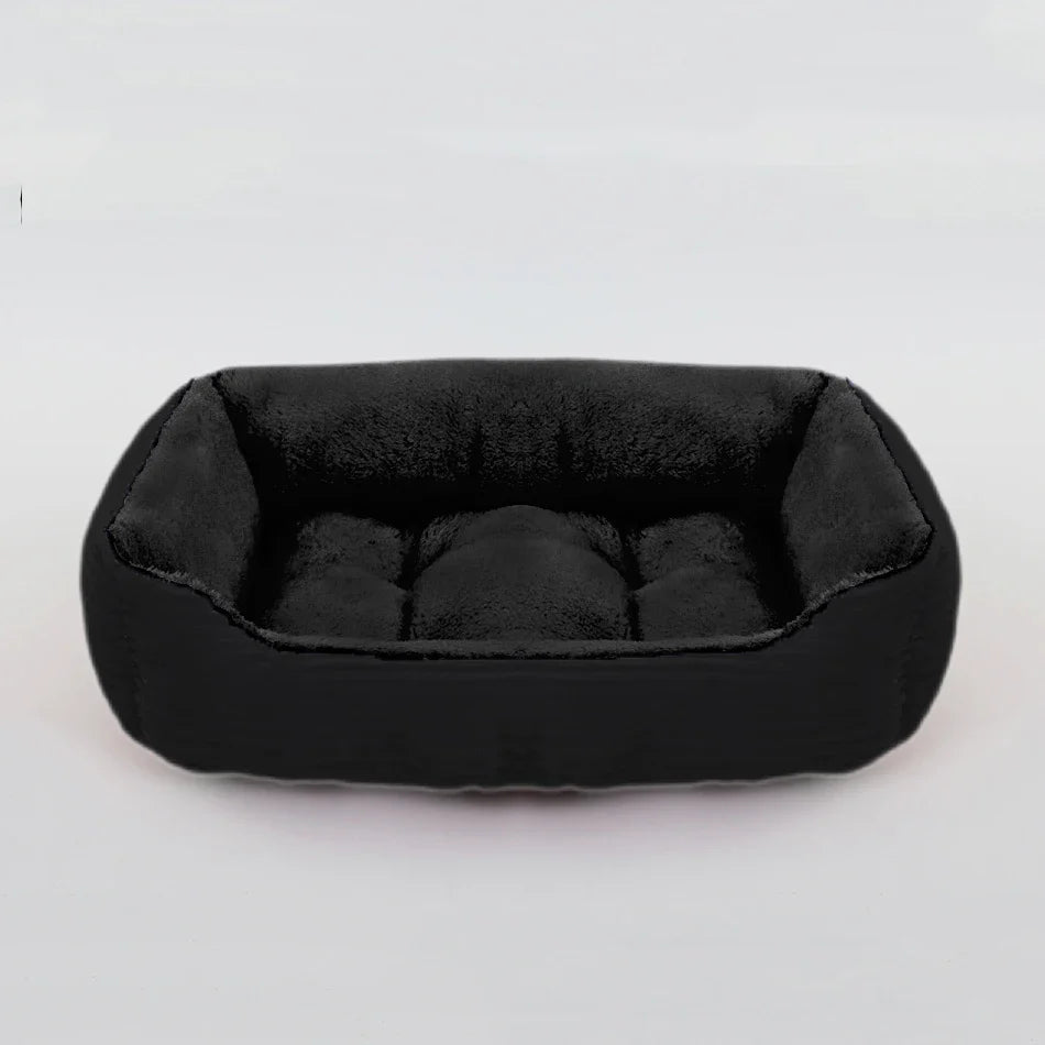 Plush Square Pet Bed for Dogs & Cats, Calming Kennel Sofa Cushion in Multiple Sizes (XS-XXL)
