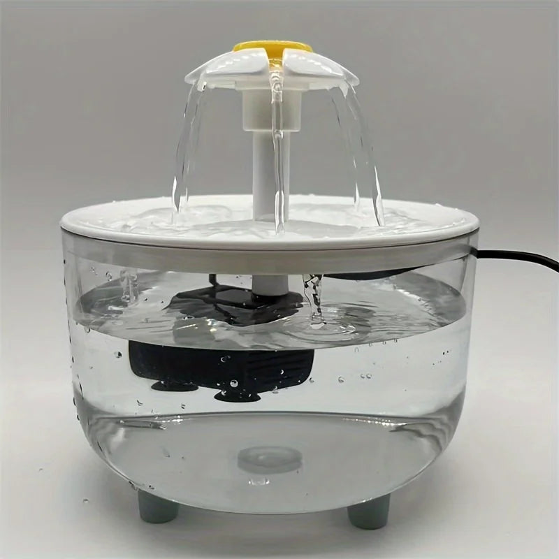 USB Silent 1L (34 fl oz) Pet Water Fountain – Automatic Filtered Drinking Dispenser for Cats & Small Dogs
