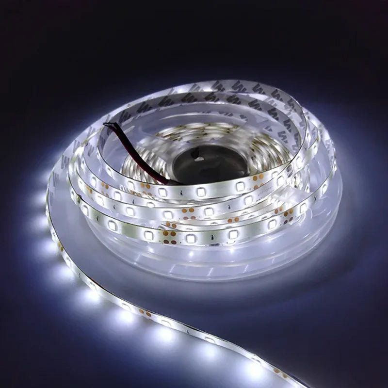 RGB LED Strip Light 5M (16.4 ft) 300 LEDs SMD2835 12V Waterproof Flexible Tape Light - Warm White/White/Red/Green/Blue for Room Decor