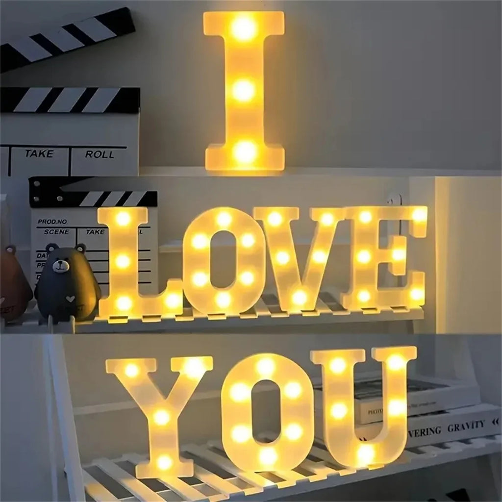 16cm (6.3 in) LED Marquee Letter & Number Light - Battery-Operated Night Lamp for Home, Wedding, Bar & Party Decor