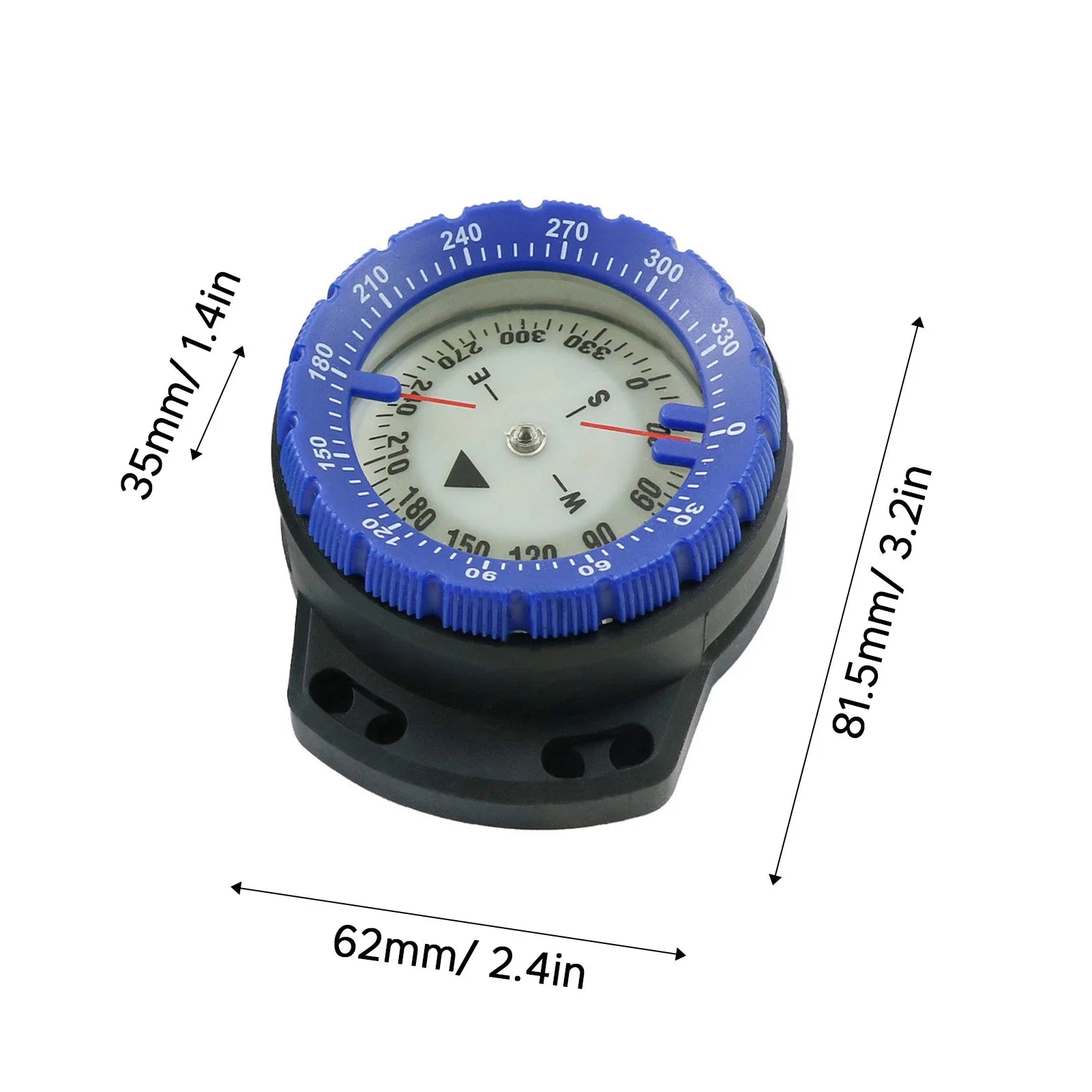 50M Luminous Dive Wrist Compass Waterproof Underwater Navigation with Elastic Cord