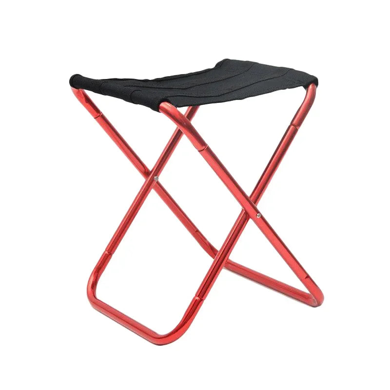 Portable Folding Camping Stool - Lightweight Aluminum Alloy with Carry Bag for Fishing & Hiking