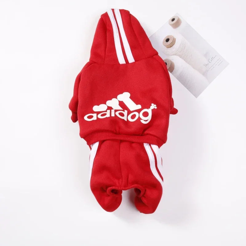 Warm Polyester Dog Jumpsuit for Small & Medium Dogs – Puppy Outfit for Chihuahua, Pug, French Bulldog