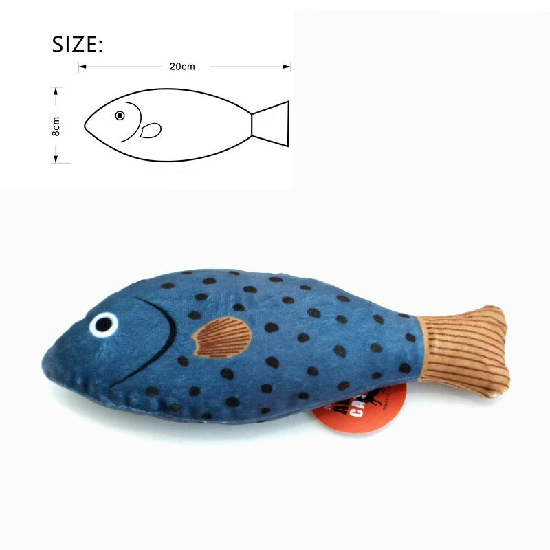 Catnip Plush Fish Toy - 3D Goldfish with Crinkle Sound for Cats & Kittens