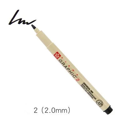 1pc Pigment Fineliner Pen — Waterproof Black Ink, Fine Tip Sketch & Drawing Marker