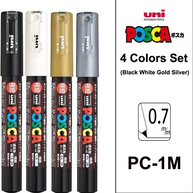 Acrylic Paint Marker Set – Waterproof Permanent Paint Pens for Fabric, Glass, Metal & Rock, Fine/Medium/Broad Tips, Assorted Color Packs