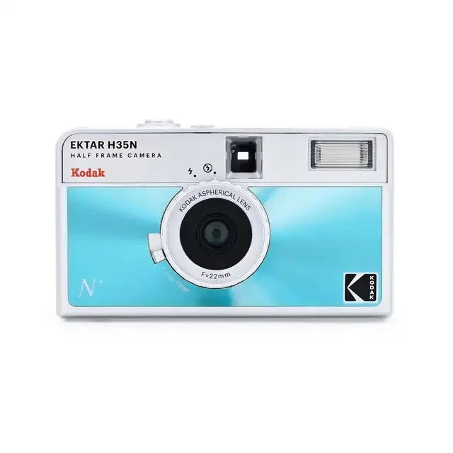Half-Frame 35mm Film Camera with Built-In Flash – Pocket Compact Film Camera, 2x Exposures, 4 Colors