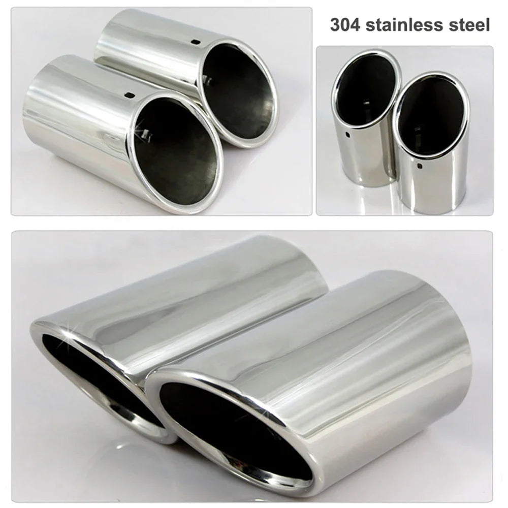 Stainless Steel Exhaust Muffler Tip Tailpipe - Universal Rear Car Exhaust Trim 2.68 in (6.8 cm)