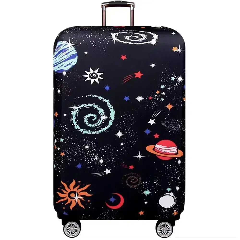 Washable Stretch Luggage Cover - Suitcase Protector for 18–32 Inch (45–81 cm) Suitcases | Geometric Print Travel Accessory