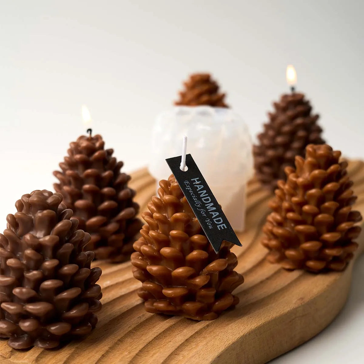 3D Pine Cone Silicone Mold for Candles & DIY Crafts - Soap, Plaster & Resin Casting for Christmas Ornaments