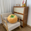 Thick Round Memory Seat Cushion - Tomato Persimmon Mushroom Shaped Decorative Pillow for Window Seat & Bedroom