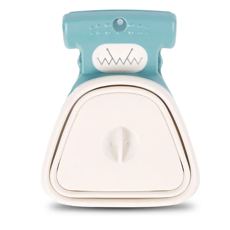 Foldable Dog Pooper Scooper – Portable Travel Poop Scoop with 1 Roll Biodegradable Bags (S 13.5×11.5 cm / 5.3×4.5 in, L 18×15 cm / 7.1×5.9 in)