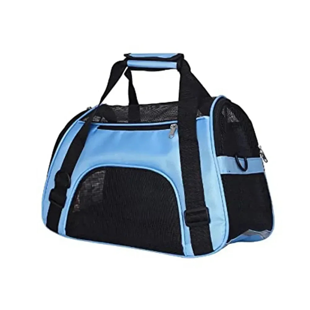 Foldable Breathable Mesh Pet Carrier – Portable Shoulder Bag & Backpack for Cats & Dogs (S/M/L)