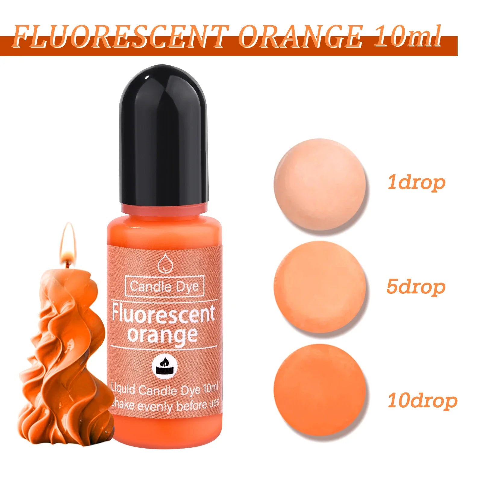 Liquid Candle Dye Pigment 10ml (0.34 fl oz) - Aromatherapy & DIY Candle Colorant