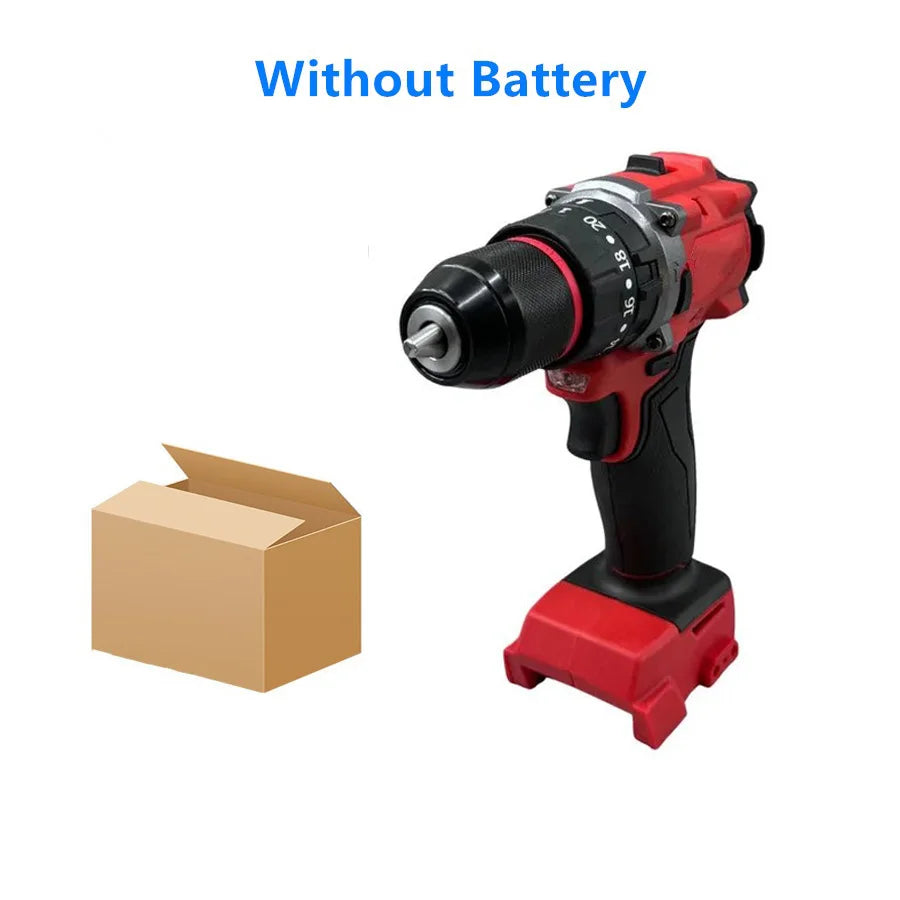 Brushless Cordless 18V Impact Drill Driver Compatible with Milwaukee Batteries, 3-Mode Hammer Drill & Screwdriver