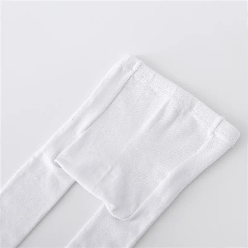 Baby Girl Cotton Knitted Tights Newborn & Toddler Pantyhose Casual White Black