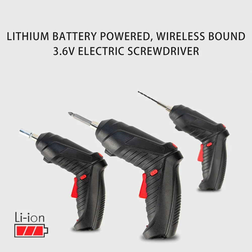 47-Piece Rechargeable Cordless Electric Screwdriver Set with Lithium Battery – Mini Drill for Home DIY & Household Maintenance