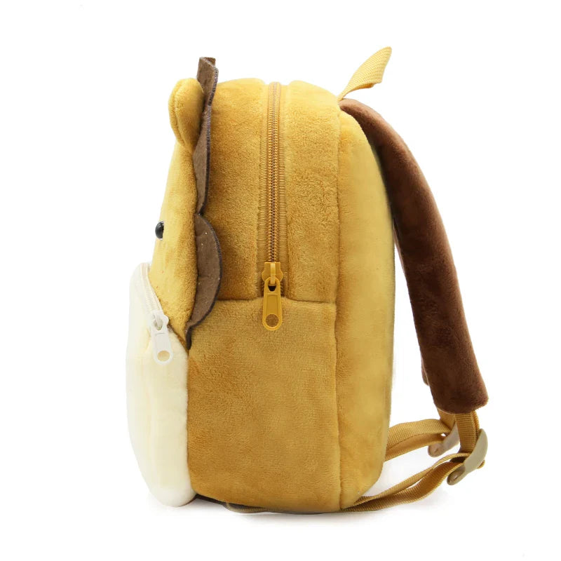 Toddler Plush Lion Backpack for Kindergarten – Cute Cartoon Kids School Bag (1–3 Years)