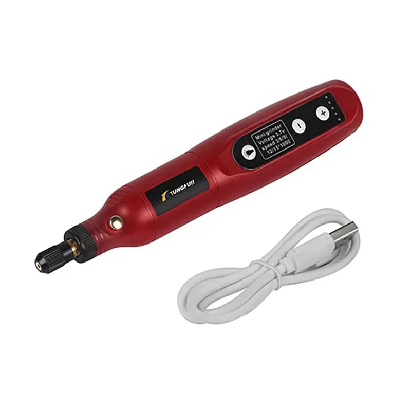 USB Rechargeable Wireless Engraving Pen - Mini Cordless Rotary Drill with Grinding Accessories