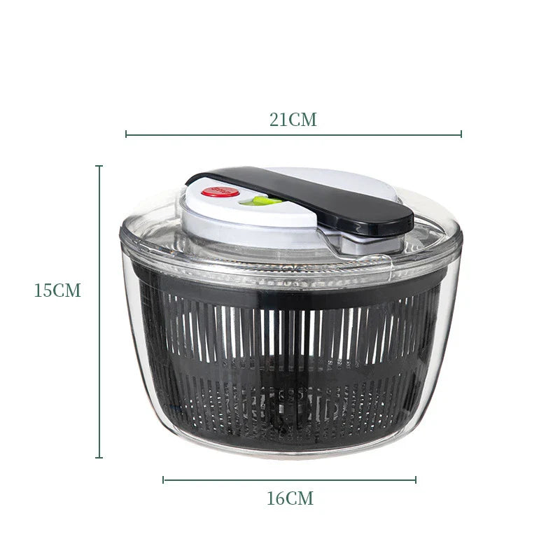 Press-Spin Salad Spinner & Vegetable Dryer - Salad Washer and Dehydrator (21 x 16 x 15 cm / 8.3 x 6.3 x 5.9 in)