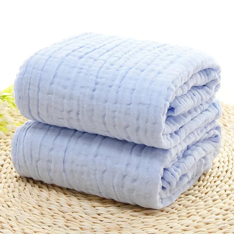 6-Layer Cotton Muslin Baby Swaddle Blanket 105 x 105 cm (41.3 x 41.3 in) - Gauze Bath Towel & Newborn Receiving Blanket