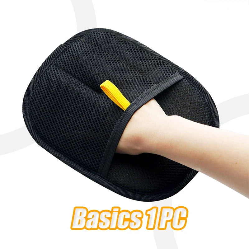 Electrostatic Pet Grooming Glove for Dogs & Cats – Reusable Washable Bidirectional Shedding & Massage Glove, 24×16 cm / 24×26 cm (9.45×6.30 in / 9.45×10.24 in)
