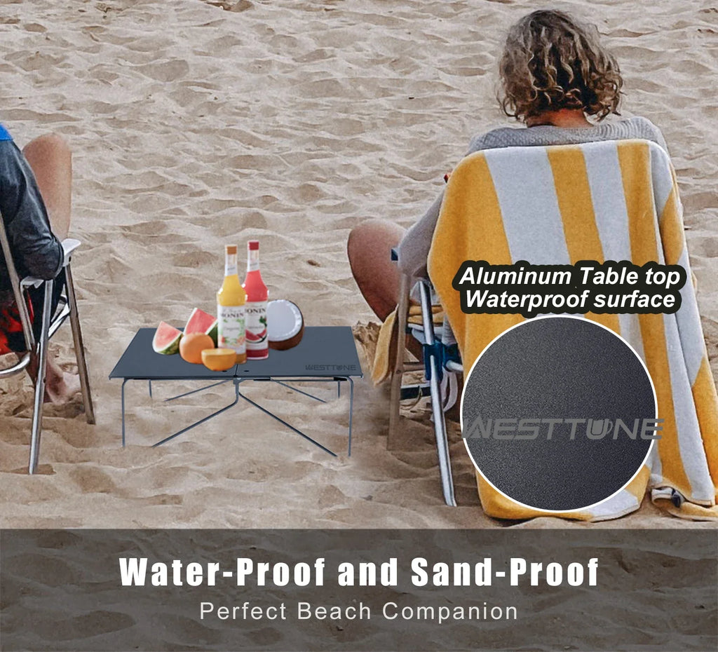 Compact Ultralight Folding Camping Table – Aluminum Alloy Mini Portable Collapsible Table for Hiking & Picnics
