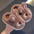 Kids Winter Plush Rabbit Slippers – Faux Fur Warm Anti-Slip Indoor Shoes for Boys & Girls