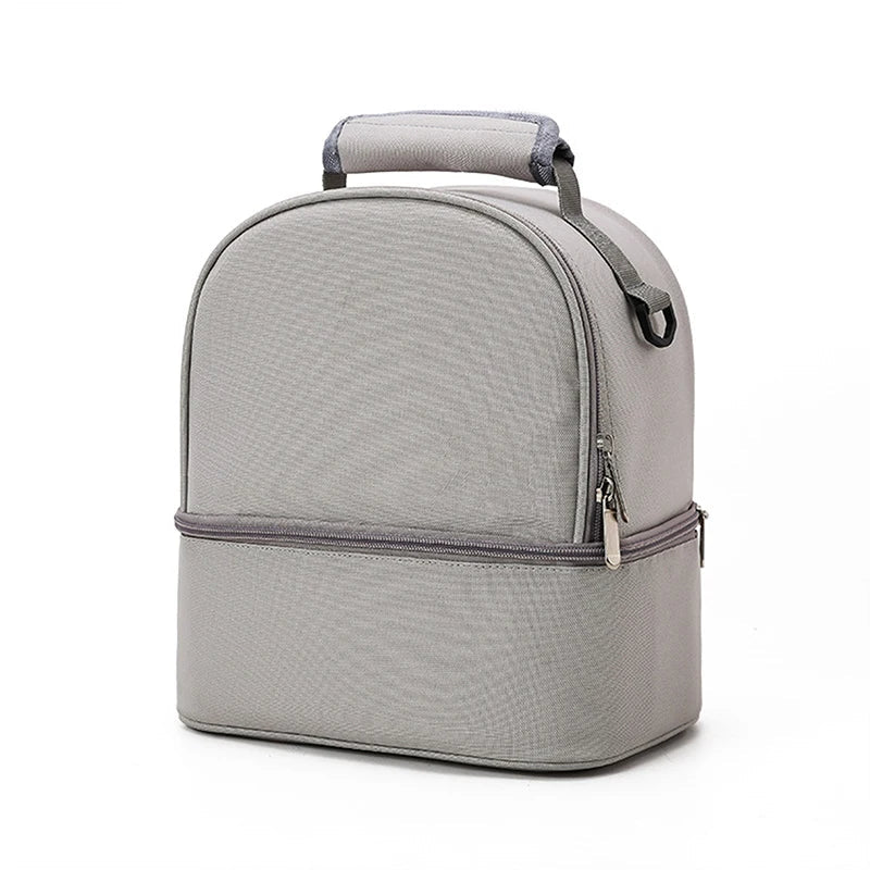 Insulated Double-Layer Large Capacity Mommy Bag – Travel Picnic Diaper & Lunch Backpack
