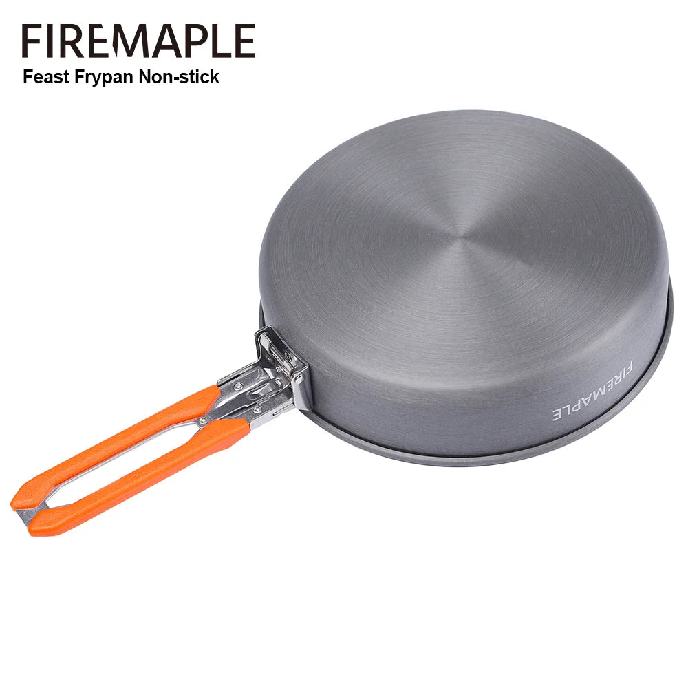 Lightweight Non-Stick Camping Frying Pan 0.9L (7.6 in) Foldable Handle – Hard Anodized Aluminum Skillet