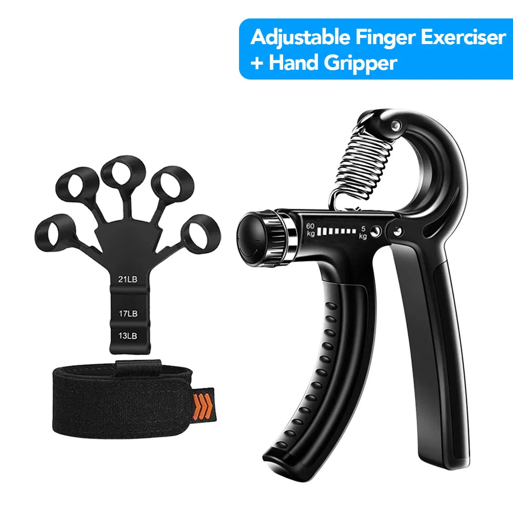 Adjustable Hand Gripper 5–60 kg (11–132 lb) - Hand Strengthener & Finger Exerciser Wrist Trainer