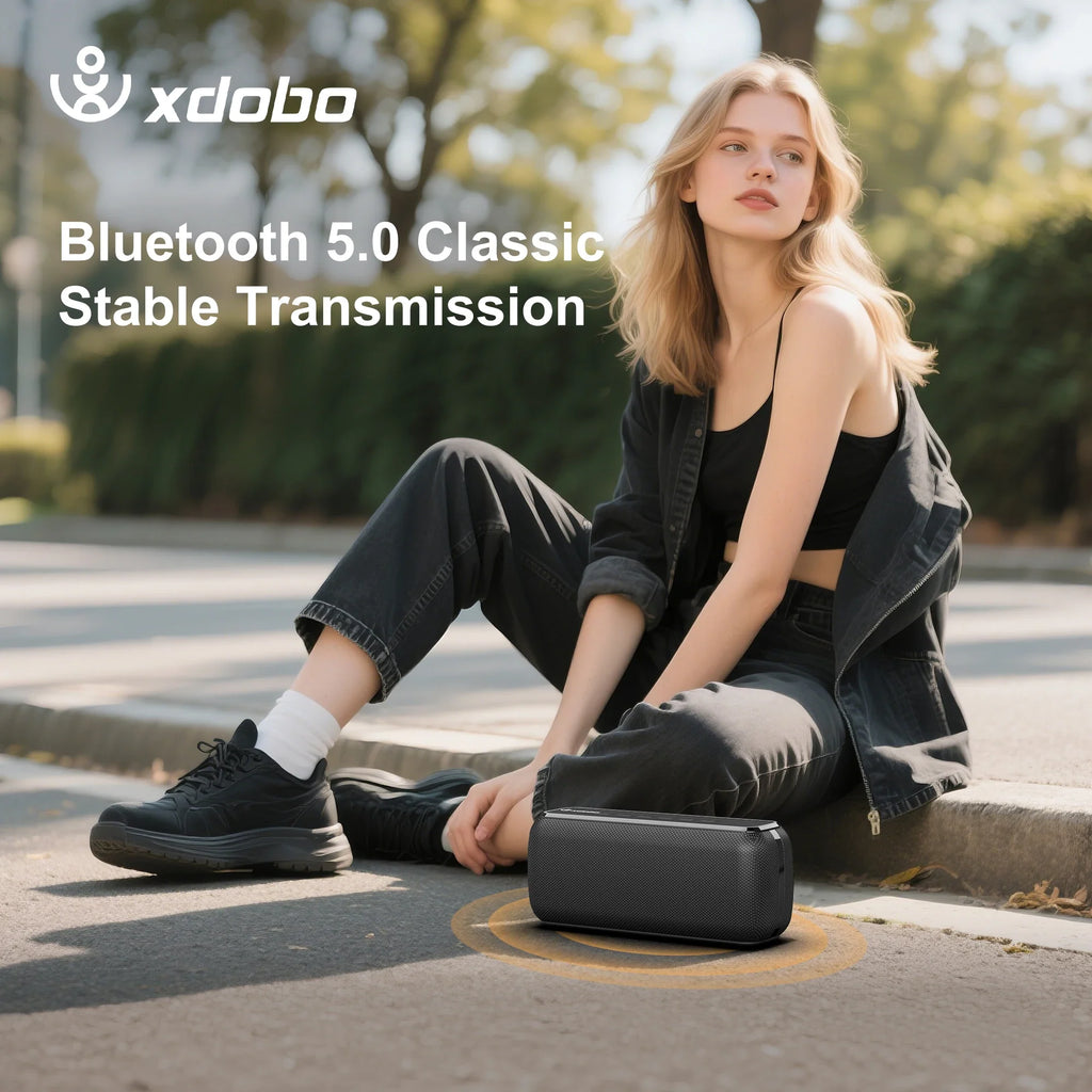 60W Portable Bluetooth Speaker (Bluetooth 5.0) – 6600mAh Power Bank, IPX5 Waterproof, TWS Wireless Bass Boombox