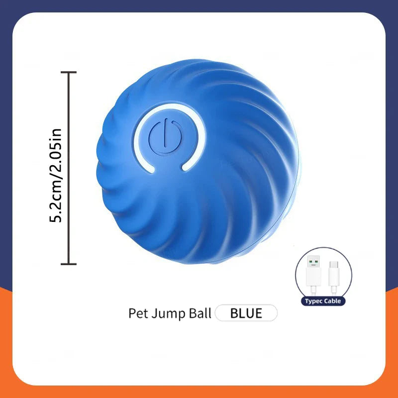 Interactive Rechargeable Pet Ball Toy USB — Automatic Moving Bouncing Ball for Puppies & Kittens, 5.2 cm (2.05 in)