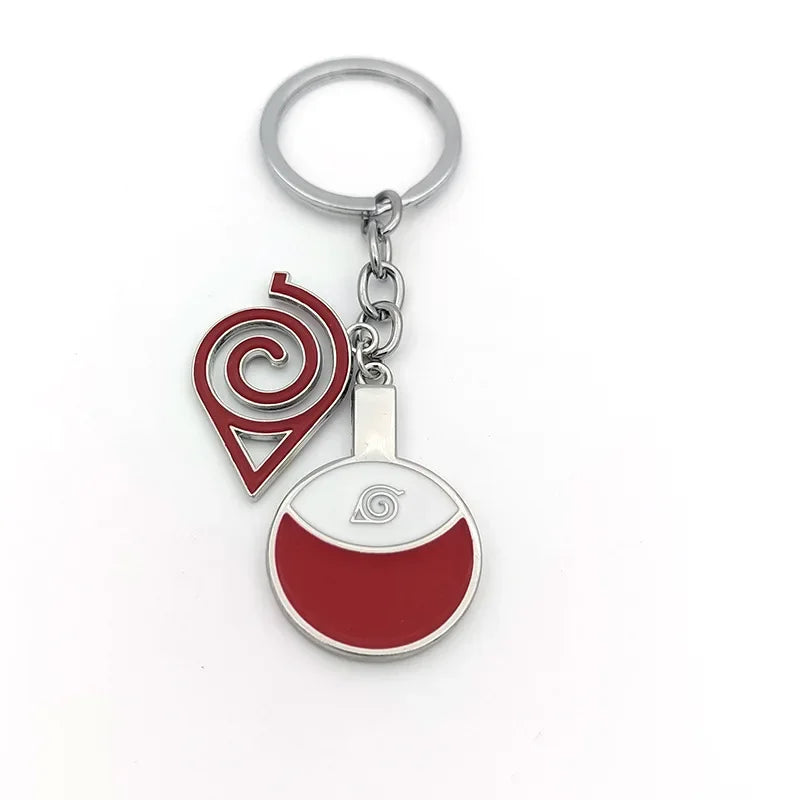 Anime Ninja Keychain Set: Kunai, Shuriken & Red Cloud Charms for Backpack, Car & Keys