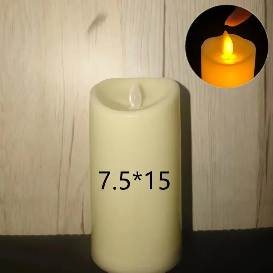Flameless LED Candles Flickering Battery-Operated Pillar Candles for Wedding Christmas Party Decor — 1/5/10 Pack, Multiple Sizes (2–7.9 in / 5–20 cm)