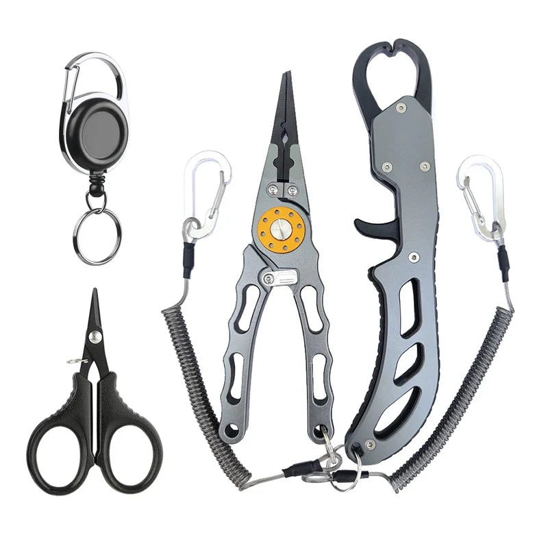 Stainless Steel Fishing Scissors Keychain – Blunt Tip Serrated Blade, 9.5 x 6.27 cm (3.74 x 2.47 in)