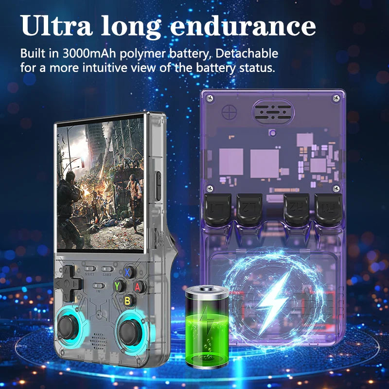 Handheld Retro Game Console 4.0-inch (10.2 cm) IPS Pocket Player — Linux OS, WiFi, 1GB RAM 8GB eMMC, 16000+ Classic Games