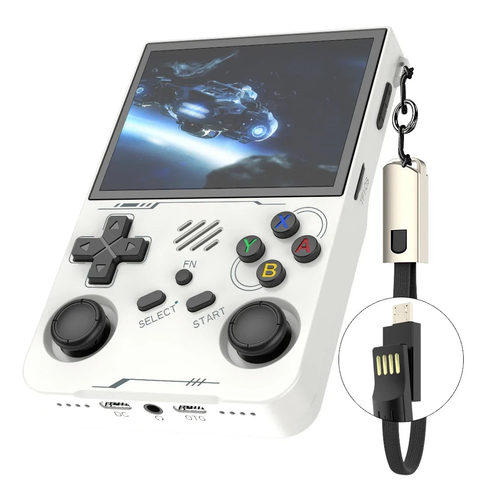 Retro Handheld Game Console ArkOS 3.5-Inch (8.9 cm) IPS Pocket Player, Wi‑Fi, 15,000+ Games, 64GB (Expandable to 256GB), 3000mAh — Kids Gift