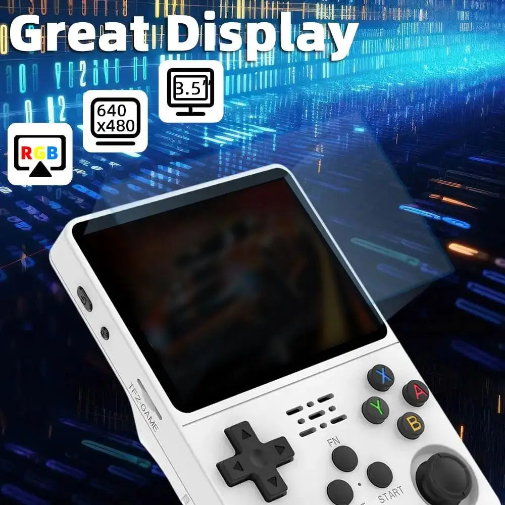 Portable Handheld Game Console 3.5\" (8.9 cm) HD Screen, 10000 Games, Rechargeable 3000mAh, Retro RPG