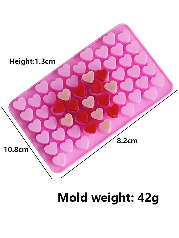 Grid Heart Silicone Mold S/M/L 3D Love Shape Candle and Soap Mold for DIY Valentine's Day Crafts